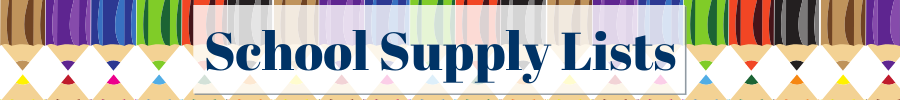 School Supply List Banner School Supply List Banner